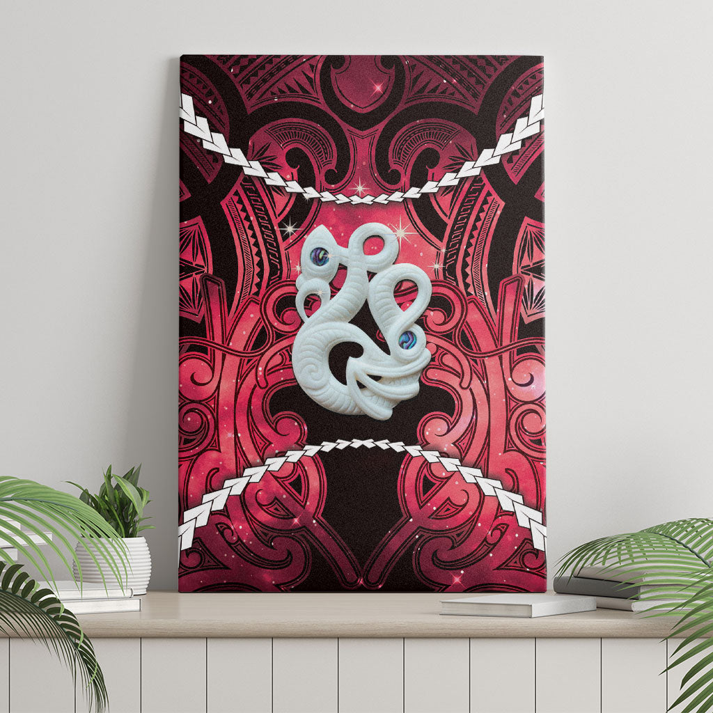 Maori Matariki Manaia Whero Canvas Wall Art Maori Kowhaiwhai Pattern Galaxy
