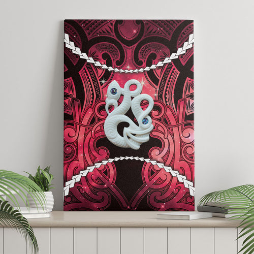 Maori Matariki Manaia Whero Canvas Wall Art Maori Kowhaiwhai Pattern Galaxy