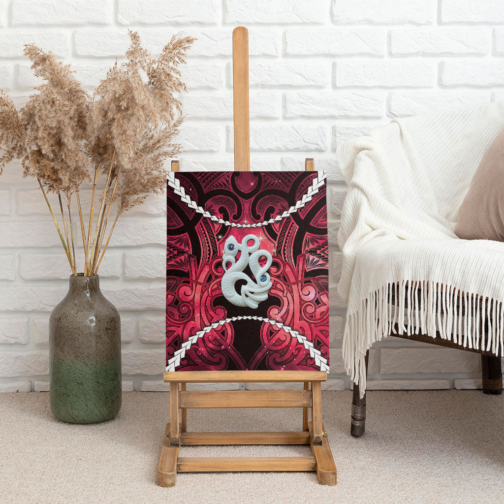Maori Matariki Manaia Whero Canvas Wall Art Maori Kowhaiwhai Pattern Galaxy