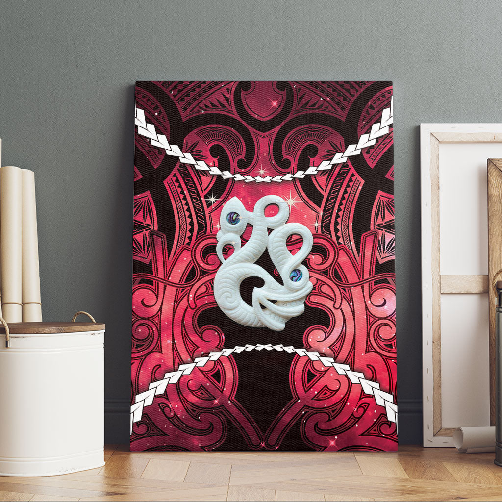 Maori Matariki Manaia Whero Canvas Wall Art Maori Kowhaiwhai Pattern Galaxy
