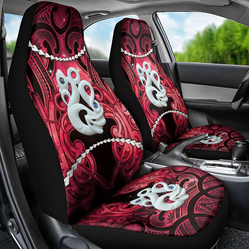 Maori Matariki Manaia Whero Car Seat Cover Maori Kowhaiwhai Pattern Galaxy