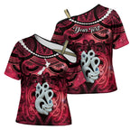 Personalised Maori Matariki Manaia Whero Cross Shoulder Shirt Maori Kowhaiwhai Pattern Galaxy