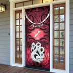 Personalised Maori Matariki Manaia Whero Door Cover Maori Kowhaiwhai Pattern Galaxy
