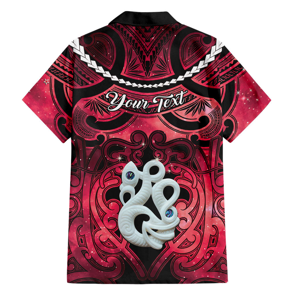Personalised Maori Matariki Manaia Whero Family Matching Long Sleeve Bodycon Dress and Hawaiian Shirt Maori Kowhaiwhai Pattern Galaxy