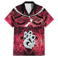 Personalised Maori Matariki Manaia Whero Family Matching Summer Maxi Dress and Hawaiian Shirt Maori Kowhaiwhai Pattern Galaxy