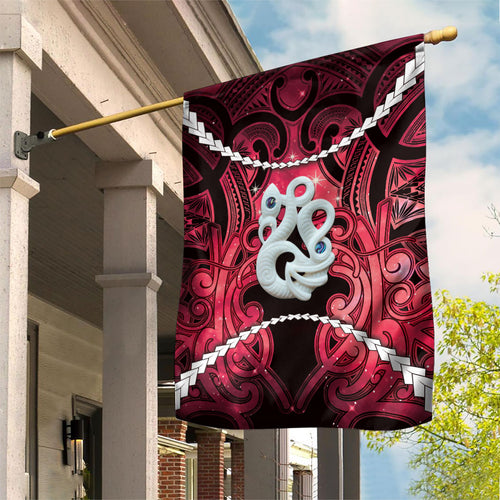 Maori Matariki Manaia Whero Garden Flag Maori Kowhaiwhai Pattern Galaxy