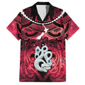 Personalised Maori Matariki Manaia Whero Hawaiian Shirt Maori Kowhaiwhai Pattern Galaxy