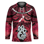 Personalised Maori Matariki Manaia Whero Hockey Jersey Maori Kowhaiwhai Pattern Galaxy