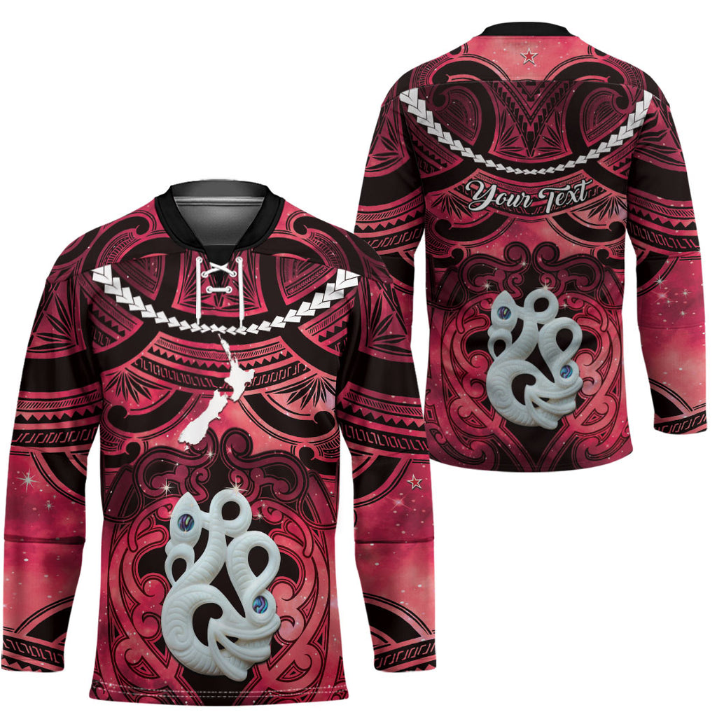 Personalised Maori Matariki Manaia Whero Hockey Jersey Maori Kowhaiwhai Pattern Galaxy
