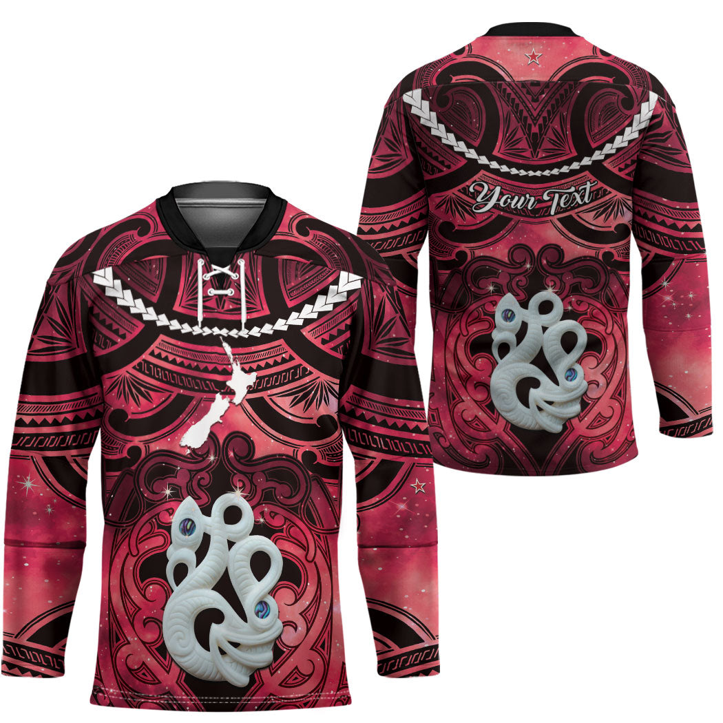 Personalised Maori Matariki Manaia Whero Hockey Jersey Maori Kowhaiwhai Pattern Galaxy