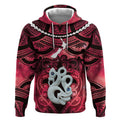 Personalised Maori Matariki Manaia Whero Hoodie Maori Kowhaiwhai Pattern Galaxy