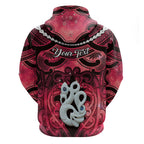 Personalised Maori Matariki Manaia Whero Hoodie Maori Kowhaiwhai Pattern Galaxy