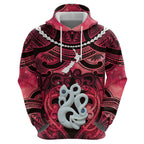 Personalised Maori Matariki Manaia Whero Hoodie Maori Kowhaiwhai Pattern Galaxy