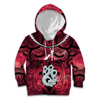 Personalised Maori Matariki Manaia Whero Kid Hoodie Maori Kowhaiwhai Pattern Galaxy