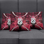 Maori Matariki Manaia Whero Pillow Cover Maori Kowhaiwhai Pattern Galaxy