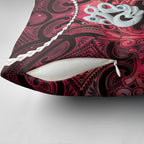 Maori Matariki Manaia Whero Pillow Cover Maori Kowhaiwhai Pattern Galaxy