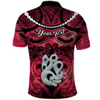 Personalised Maori Matariki Manaia Whero Polo Shirt Maori Kowhaiwhai Pattern Galaxy