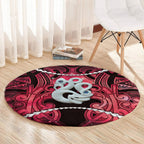 Maori Matariki Manaia Whero Round Carpet Maori Kowhaiwhai Pattern Galaxy