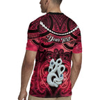 Personalised Maori Matariki Manaia Whero Rugby Jersey Maori Kowhaiwhai Pattern Galaxy