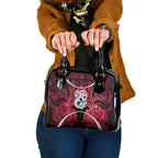 Maori Matariki Manaia Whero Shoulder Handbag Maori Kowhaiwhai Pattern Galaxy