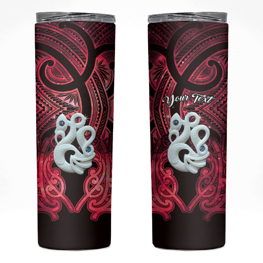 Personalised Maori Matariki Manaia Whero Skinny Tumbler Maori Kowhaiwhai Pattern Galaxy