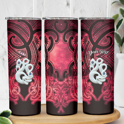 Personalised Maori Matariki Manaia Whero Skinny Tumbler Maori Kowhaiwhai Pattern Galaxy