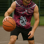 Personalised Maori Matariki Manaia Whero Sleeveless Hoodie Maori Kowhaiwhai Pattern Galaxy
