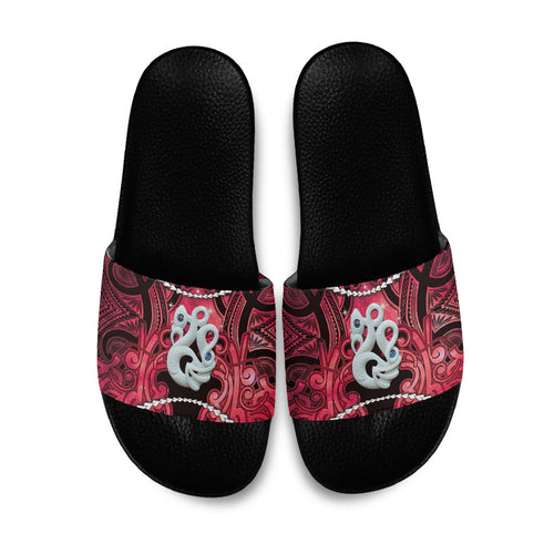 Maori Matariki Manaia Whero Slide Sandals Maori Kowhaiwhai Pattern Galaxy