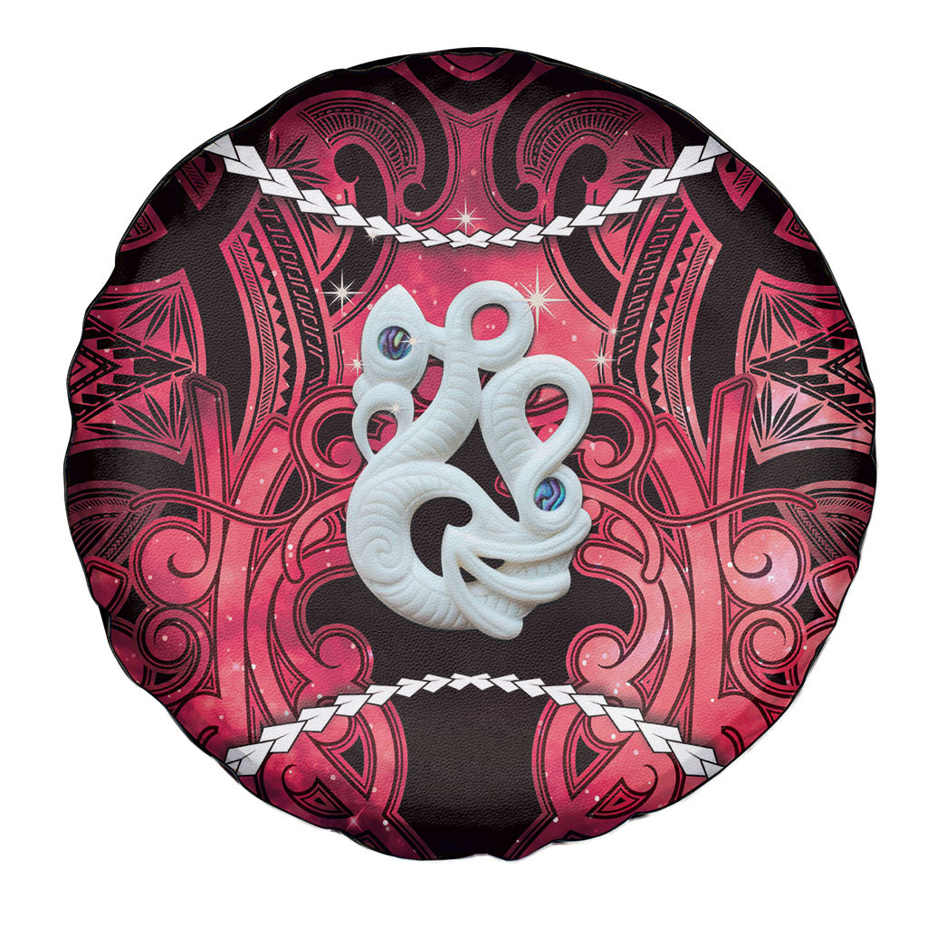 Maori Matariki Manaia Whero Spare Tire Cover Maori Kowhaiwhai Pattern Galaxy