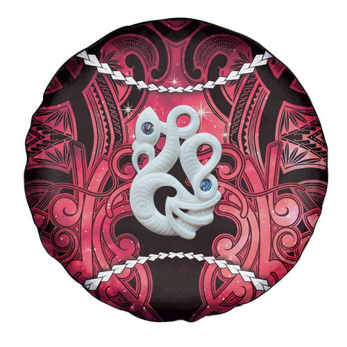 Maori Matariki Manaia Whero Spare Tire Cover Maori Kowhaiwhai Pattern Galaxy
