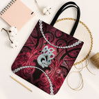 Maori Matariki Manaia Whero Tote Bag Maori Kowhaiwhai Pattern Galaxy