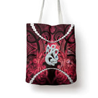 Maori Matariki Manaia Whero Tote Bag Maori Kowhaiwhai Pattern Galaxy