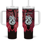 Personalised Maori Matariki Manaia Whero Tumbler With Handle Maori Kowhaiwhai Pattern Galaxy