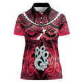 Personalised Maori Matariki Manaia Whero Women Polo Shirt Maori Kowhaiwhai Pattern Galaxy