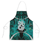Maori Matariki Manaia Turquoise Apron Maori Kowhaiwhai Pattern Galaxy