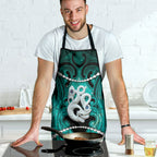 Maori Matariki Manaia Turquoise Apron Maori Kowhaiwhai Pattern Galaxy