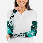 Personalised Maori Matariki Manaia Turquoise Arm Sleeves Maori Kowhaiwhai Pattern Galaxy
