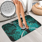 Maori Matariki Manaia Turquoise Bathroom Set Maori Kowhaiwhai Pattern Galaxy