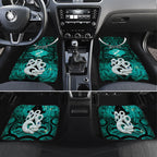 Personalised Maori Matariki Manaia Turquoise Car Mats Maori Kowhaiwhai Pattern Galaxy