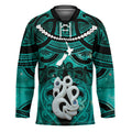 Personalised Maori Matariki Manaia Turquoise Hockey Jersey Maori Kowhaiwhai Pattern Galaxy