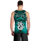 Personalised Maori Matariki Manaia Turquoise Men Tank Top Maori Kowhaiwhai Pattern Galaxy