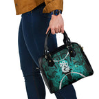 Maori Matariki Manaia Turquoise Shoulder Handbag Maori Kowhaiwhai Pattern Galaxy