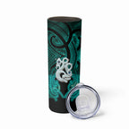 Personalised Maori Matariki Manaia Turquoise Skinny Tumbler Maori Kowhaiwhai Pattern Galaxy