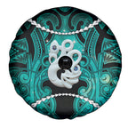 Maori Matariki Manaia Turquoise Spare Tire Cover Maori Kowhaiwhai Pattern Galaxy