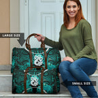 Maori Matariki Manaia Turquoise Travel Bag Maori Kowhaiwhai Pattern Galaxy