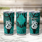 Personalised Maori Matariki Manaia Turquoise Tumbler Cup Maori Kowhaiwhai Pattern Galaxy