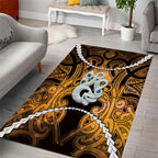 Maori Matariki Manaia Kowhai Area Rug Maori Kowhaiwhai Pattern Galaxy