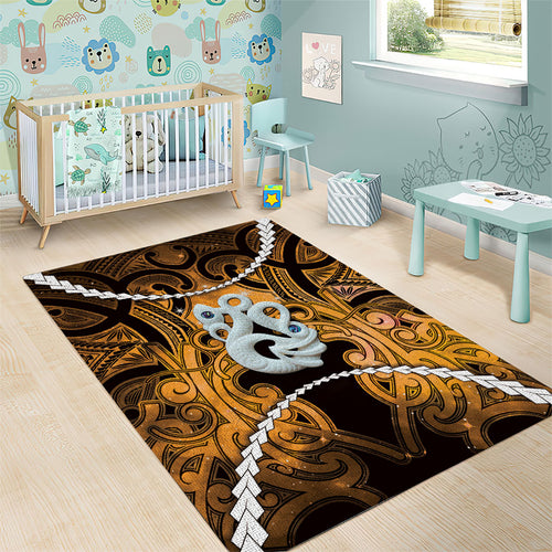 Maori Matariki Manaia Kowhai Area Rug Maori Kowhaiwhai Pattern Galaxy