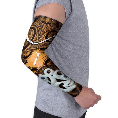 Personalised Maori Matariki Manaia Kowhai Arm Sleeves Maori Kowhaiwhai Pattern Galaxy