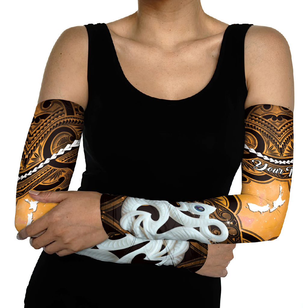 Personalised Maori Matariki Manaia Kowhai Arm Sleeves Maori Kowhaiwhai Pattern Galaxy